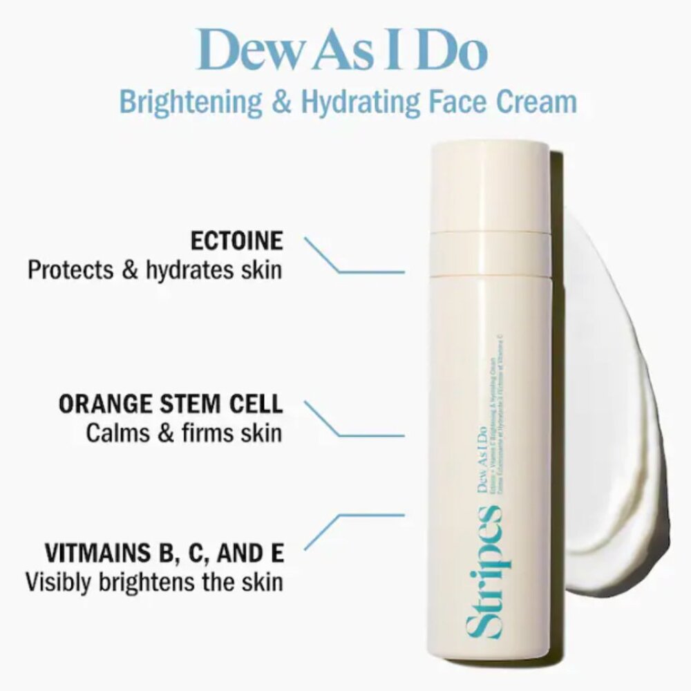 NIB Stripes Dew As I Do Brightening & Hydrating Moisturizer Retail Price $80.00